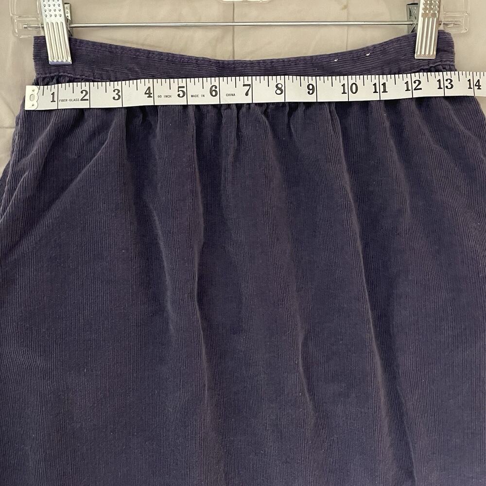 Vintage Tres Jolie Skirt Sz 11 12 Purple Corduroy Prairie Ruffle Country A Line - Picture 4 of 8